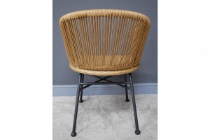 RATTAN TABLE AND TWO CHAIRS